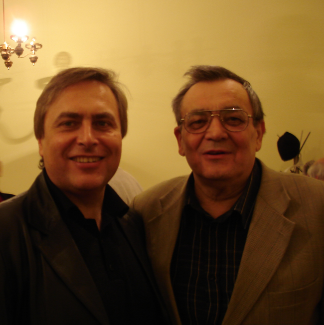 Vladimir Sheiko with composer Yevhen Stankovych