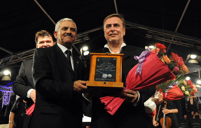 Vladimir Sheiko with commissioner of the V International Festival of Symphonic Music Abdelkader Bouazzara