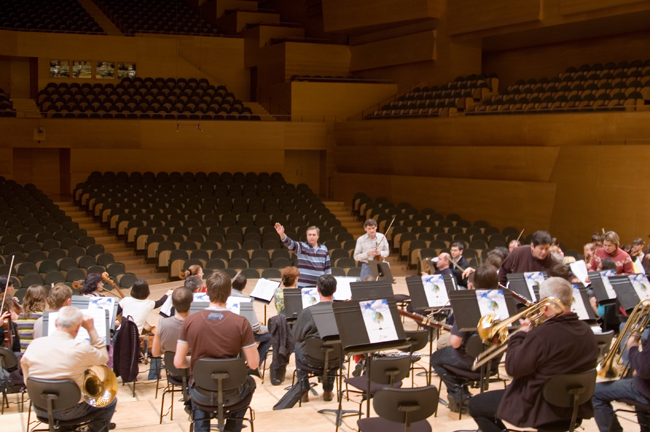 Kursaal, San Sebastian, Spain, during the rehearsal